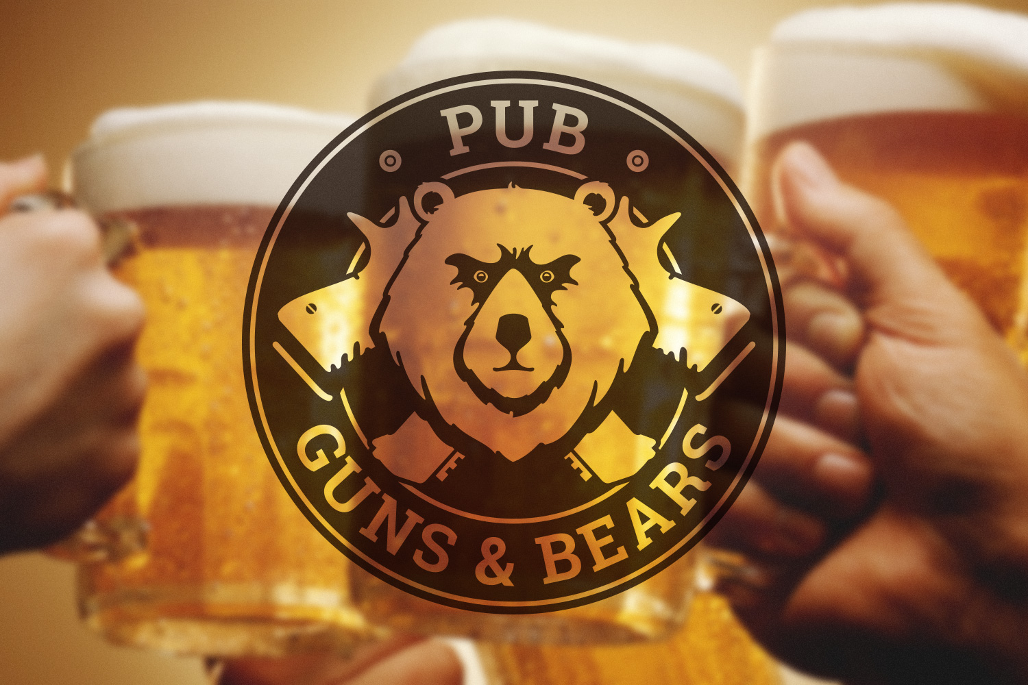 Логотип паба GUNS & BEARS